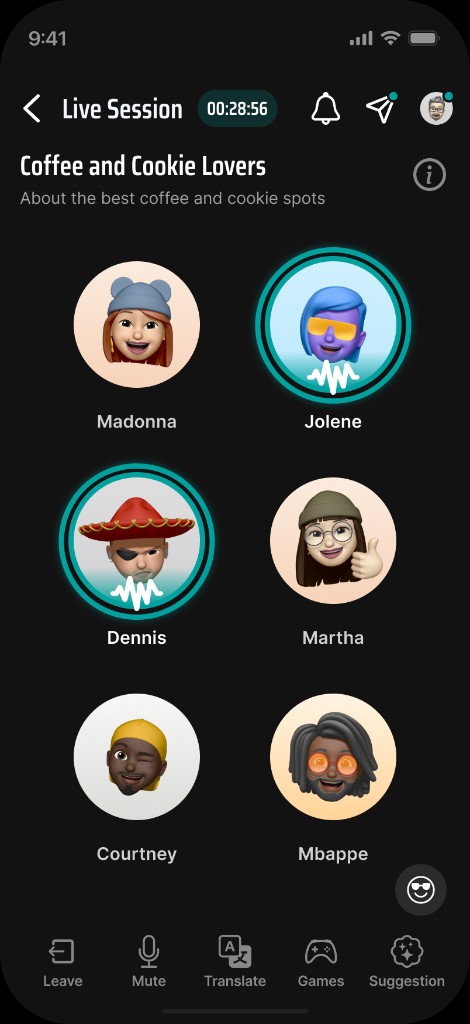 Small group conversation - Live session with participants